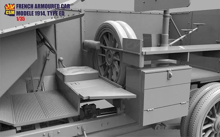 Медные модели CSM35013 1/35 французские БРОНИРОВАННЫЕ АВТОМОБИЛИ модель 1914 (тип ED)