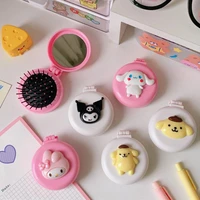 kawaii sanrio comb hello kittys my melody kuromi accessories cute beauty cartoon anime portable massage airbag toy for girl gift