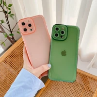 luxury fluorescent color clear soft silicone phone case for iphone 13 12 11 pro max xs max xr 7 8 plus protective back cover