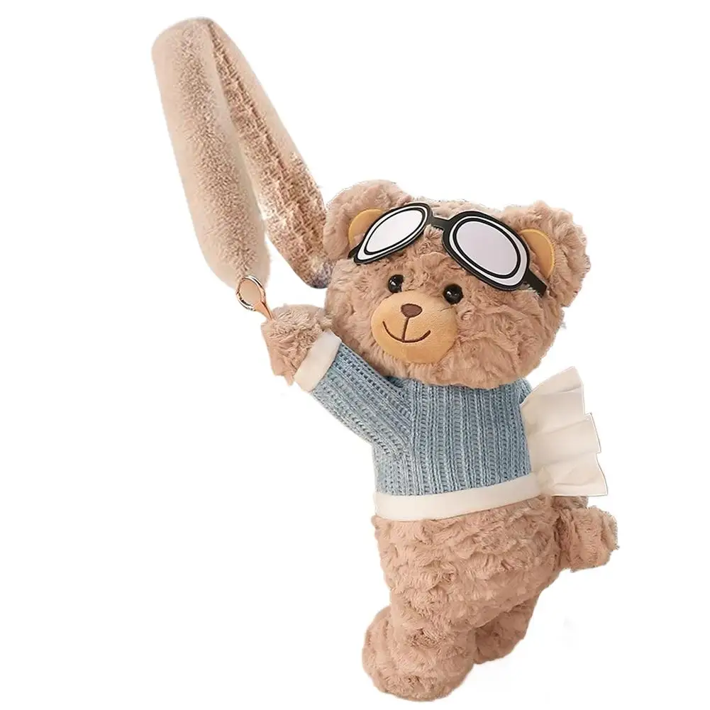 

Автомобильная коробка для салфеток, автомобильная бумажная коробка, милые мультяшные внутренние украшения, короткий плюшевый медведь, многофункциональная сумка для хранения для дома