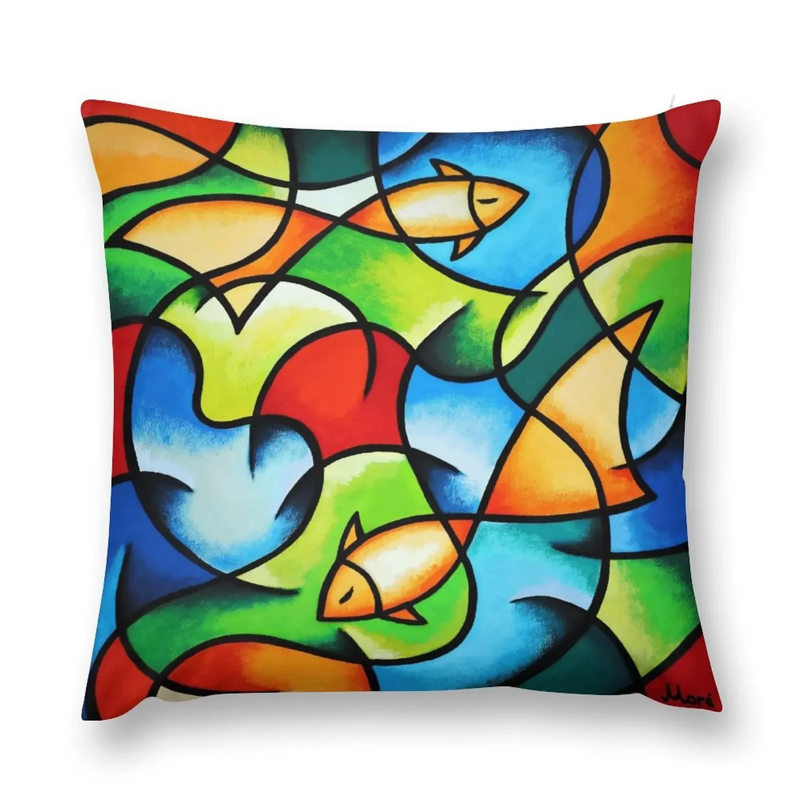 Подушка / Серия Colorful Ocean - Золотая рыбка от Ekaterina Moré More Декор подушки