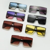 fashion large frame square polarized sunglasses personality one piece anti ultraviolet uv400 casual sunglasses for adultwomen
