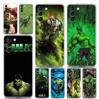 clear phone case for samsung s9 s10e plus s20 s21 plus ultra fe 5g m51 m31 s m21 case soft silicone coverthe hulk