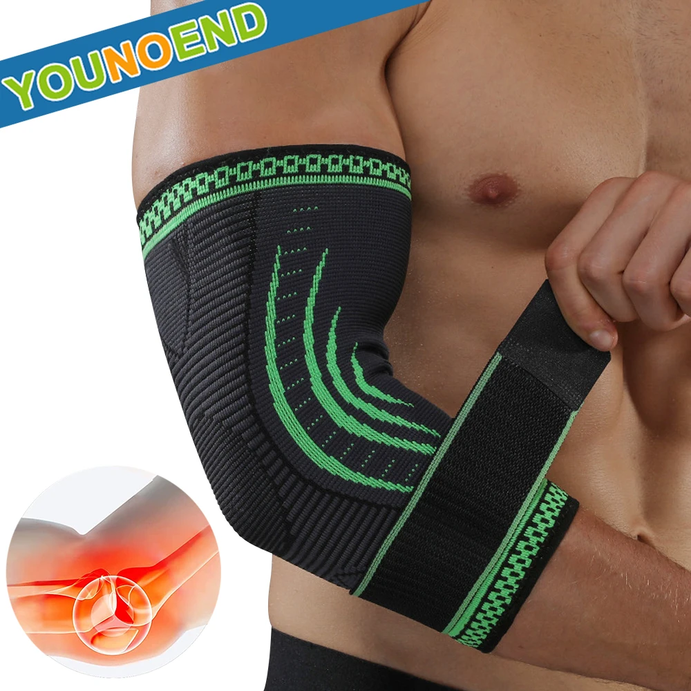 

1Piece Fitness Elbow Brace Compression Support Sleeve with Strap for Golfer Tennis Weightlifting Tendonitis Arthritis Bursitis