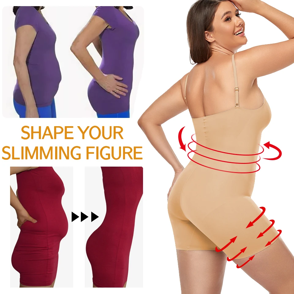 Bodysuit Shapewear Women Full Body Shaper Tummy Control Slimming Sheath  Butt Lifter Push Up Thigh Slimmer Abdomen Shapers Corset