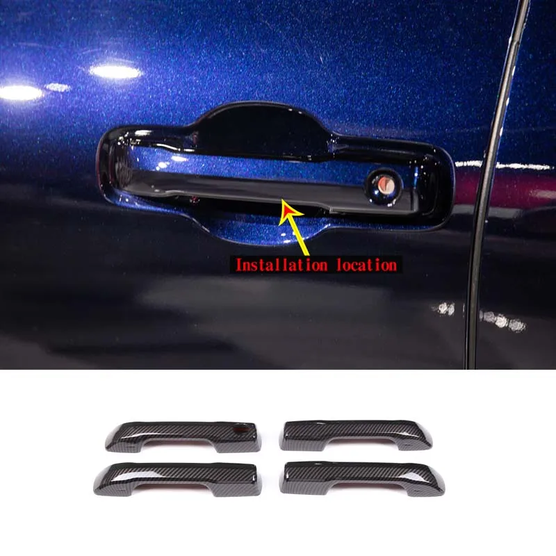 

For 2022-2023 Toyota Tundra ABS carbon fiber car styling car exterior door handle decorative cover sticker car exterior parts