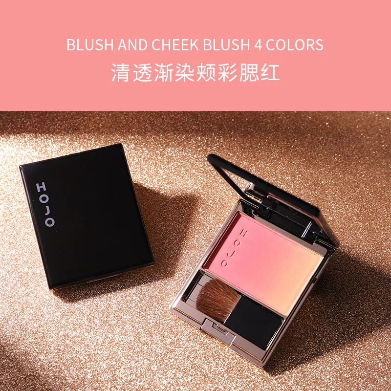 

HOJO Gradient Color Blush Palette Girl Pink Orange Trimming Highlight Blush Plate