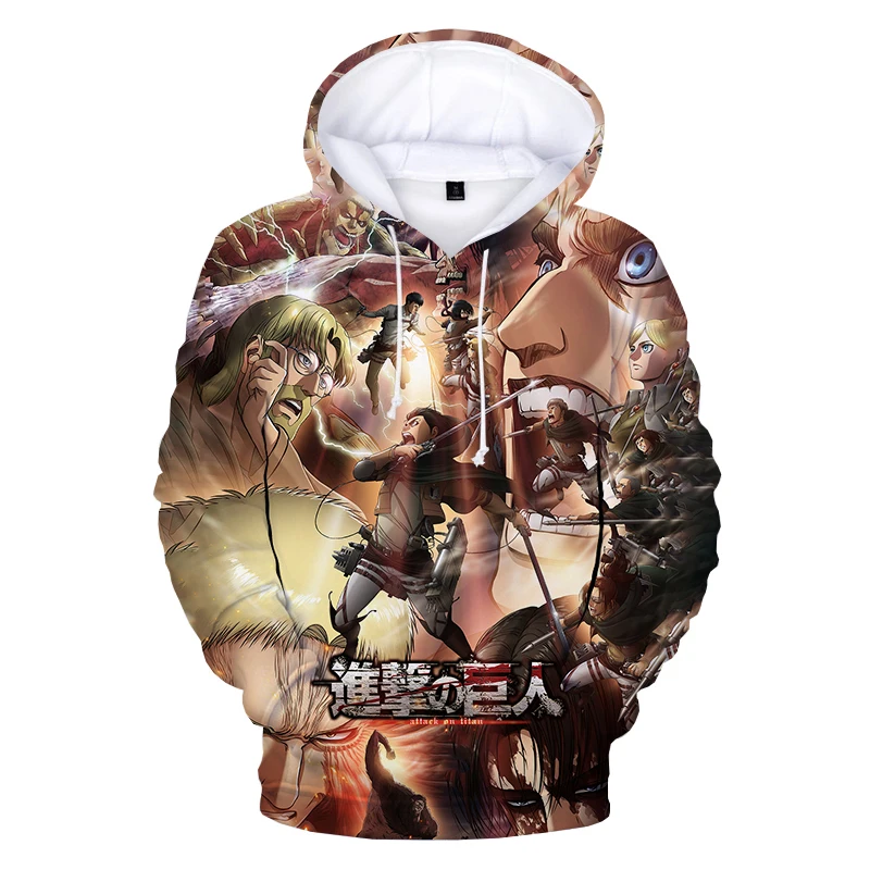 

New Attack on Titan 3D Print Hoodie Sweatshirts Men Women Fashion Casual Long Sleeve Pullover Harajuku Streetwear Anime Hoodies
