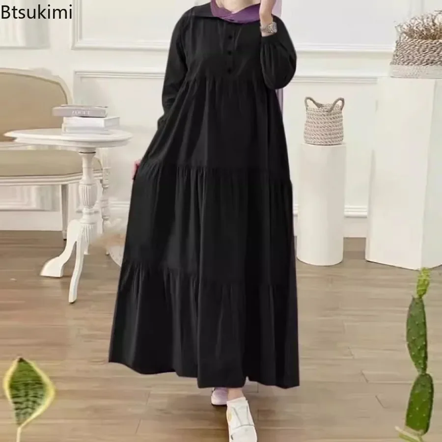 2024 Мода Ид Мубарек Мусульманская Абая Хиджаб Женщина Элегантные Макси Длинные