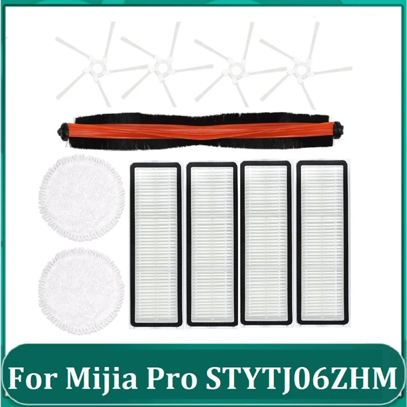 

11Pcs Replacement Spare For Xiaomi Mijia Pro STYTJ06ZHM Self-Cleaning Robot Vacuum Washable Main Side Brush Mop Filter