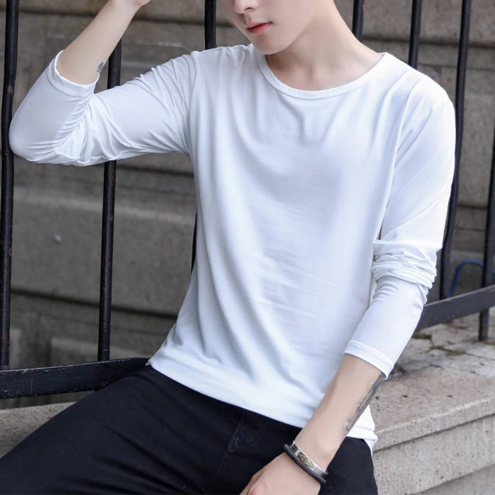 

Мужской пуловер с длинным рукавом, быстросохнущие футболки, мужские повседневные спортивные топы для бега, Мужская однотонная одежда