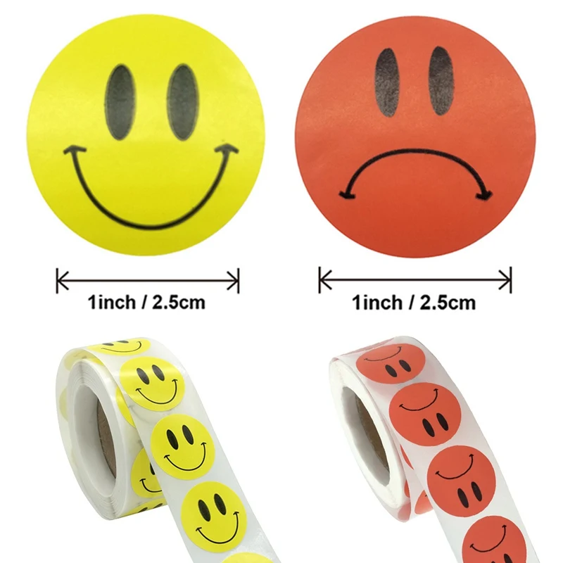 

500 шт./рулон, милые наклейки в виде желтых точек