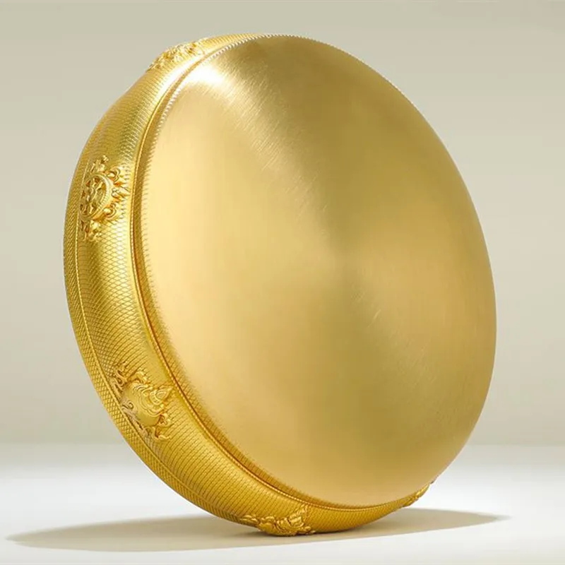 10 см Восемь символов благоприятности бусины манзы с золотым покрытием