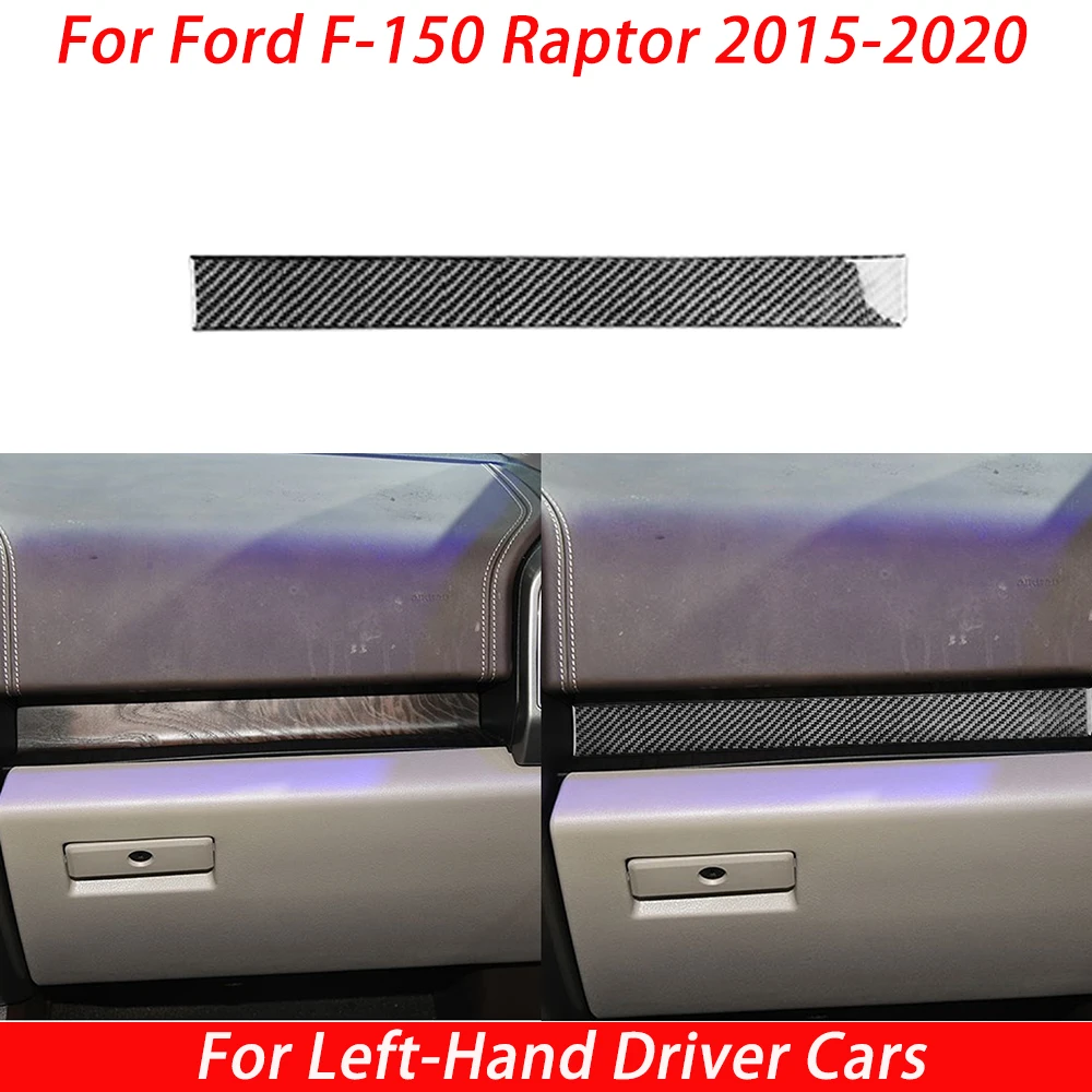 Фото Декоративная накладка из карбона на панель пассажира для Ford F-150 Raptor 2015-2020, аксессуар для интерьера автомобиля, наклейка №1