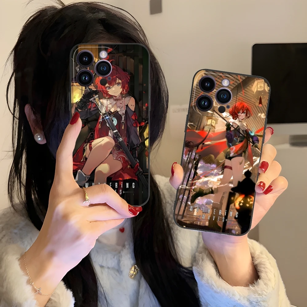 Wuthering волны Danjin Чехол для мобильного телефона iPhone 16 15 14 13 12 11 X XR XS 8 7 Pro Max Plus Mini