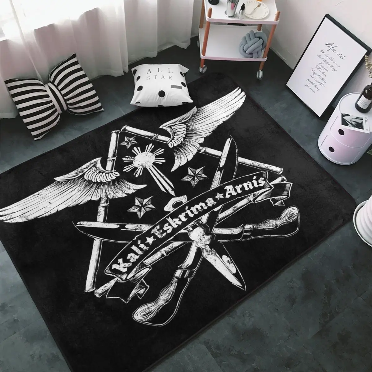 

Коврик Kali Eskrima Arnis, напольные коврики из полиэстера, популярные прочные коврики, коврики на заказ