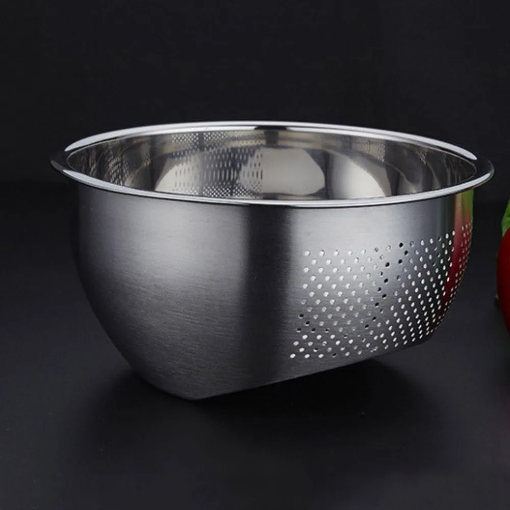 Миска для мытья риса из нержавеющей стали с наклонной стороной нержавеющая
