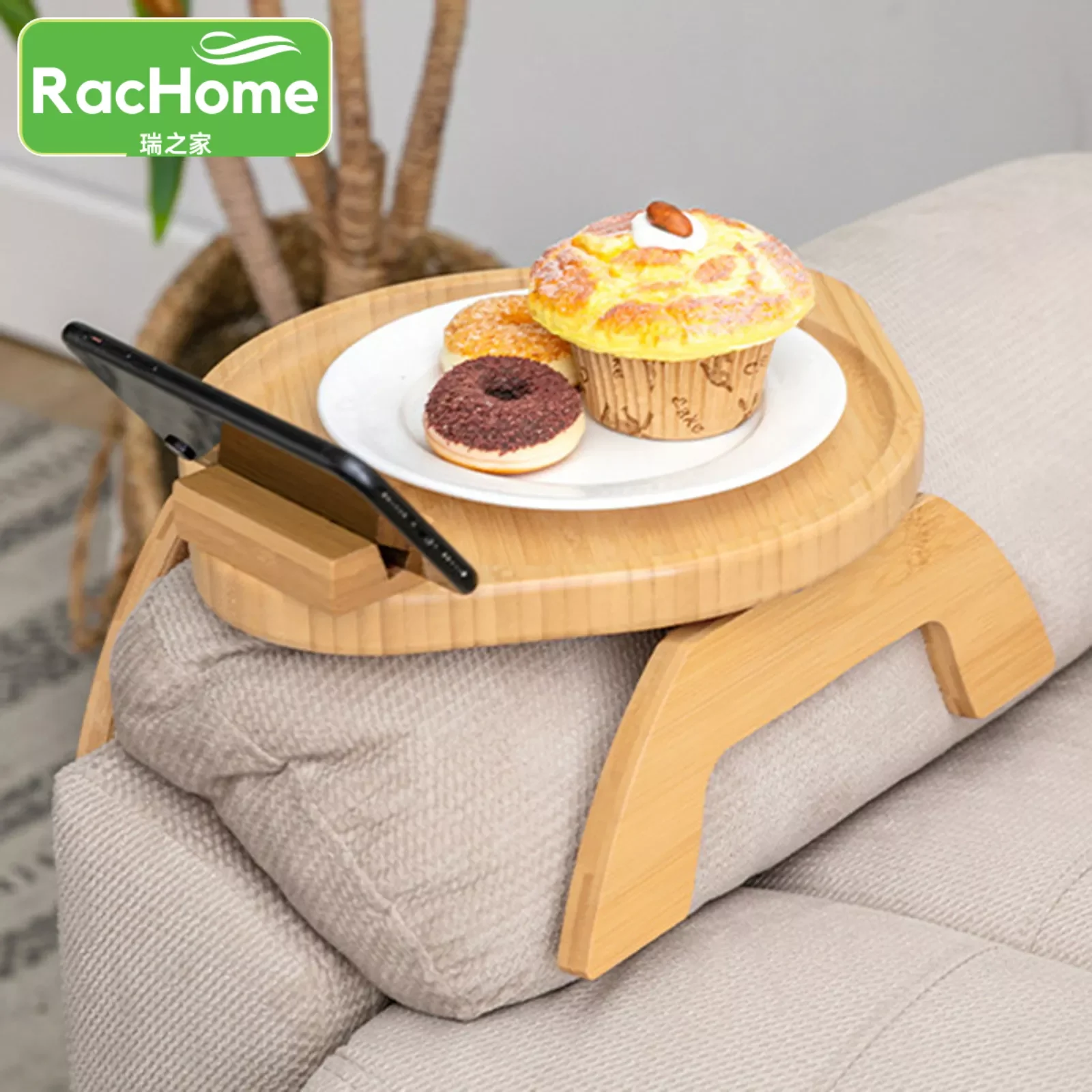 

Поднос для дивана с прищепкой, поднос для дивана с дистанционным управлением, поднос для дивана из бамбука, складной бамбуковый поднос для д...