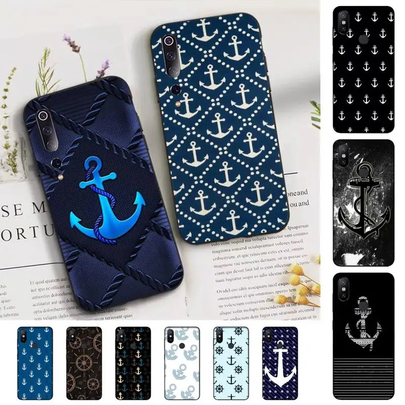 

Stripes Anchor Boat Ship Wheel Phone Case for Xiaomi mi 5 6 8 9 10 lite pro SE Mix 2s 3 F1 Max2 3