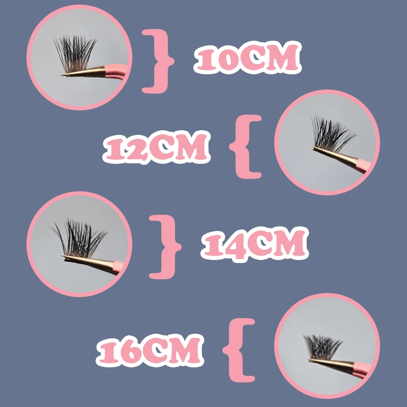 Накладные ресницы одинарные кластерные сегментированные 5-рядные с тонкими