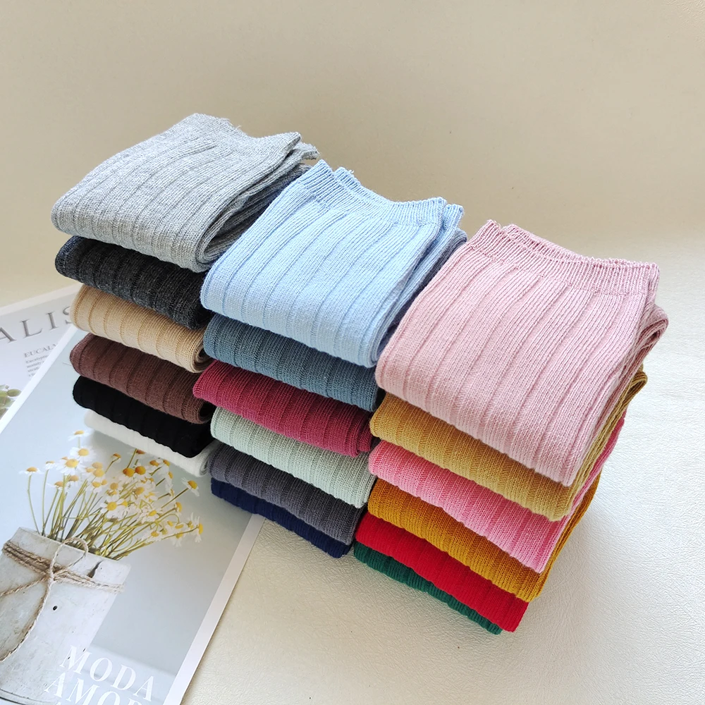 19-цветные новые детские гольфы мягкие длинные носки для мальчиков и девочек