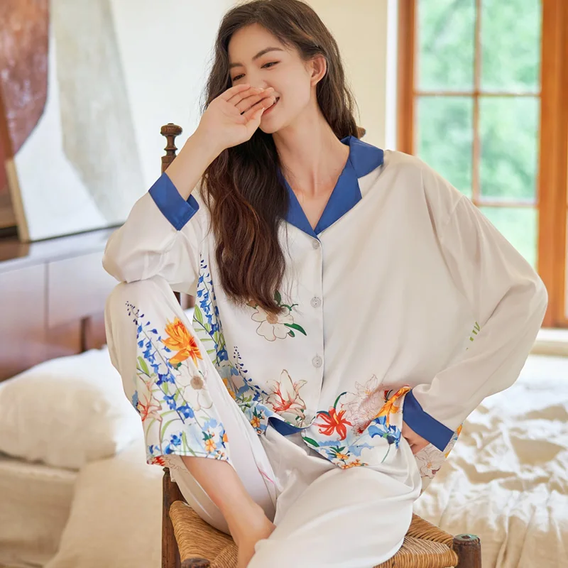 Sexy Sleepwear Women Sleepwear Silk Princess Style Loose Version Pajama Set Girl Pajama Set