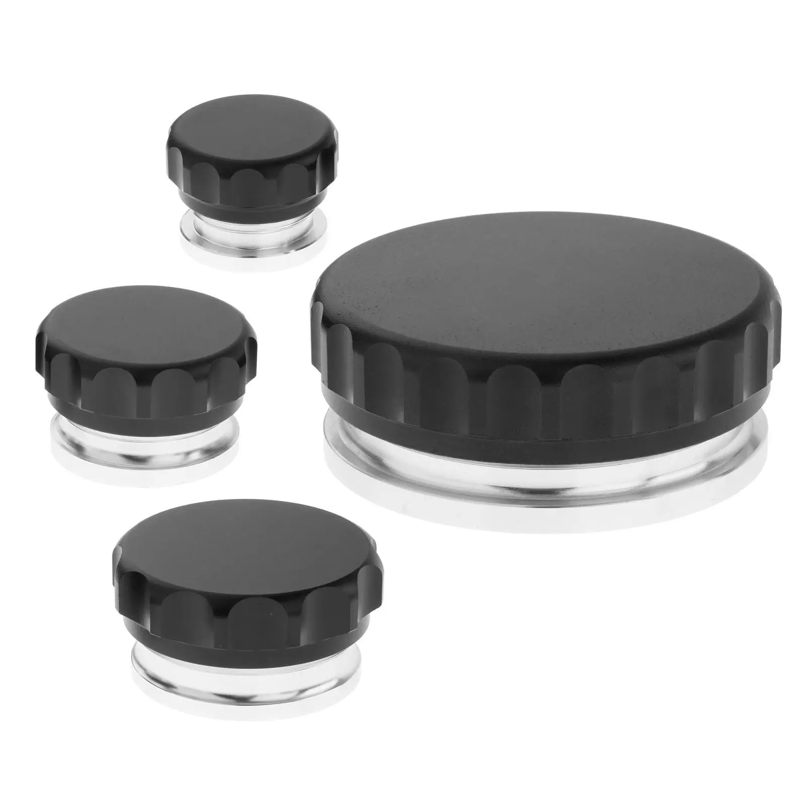 Aluminum Alloy Fuel Tank Caps Weld on Filler Neck and Cap Oil Water Coolant Reservoir