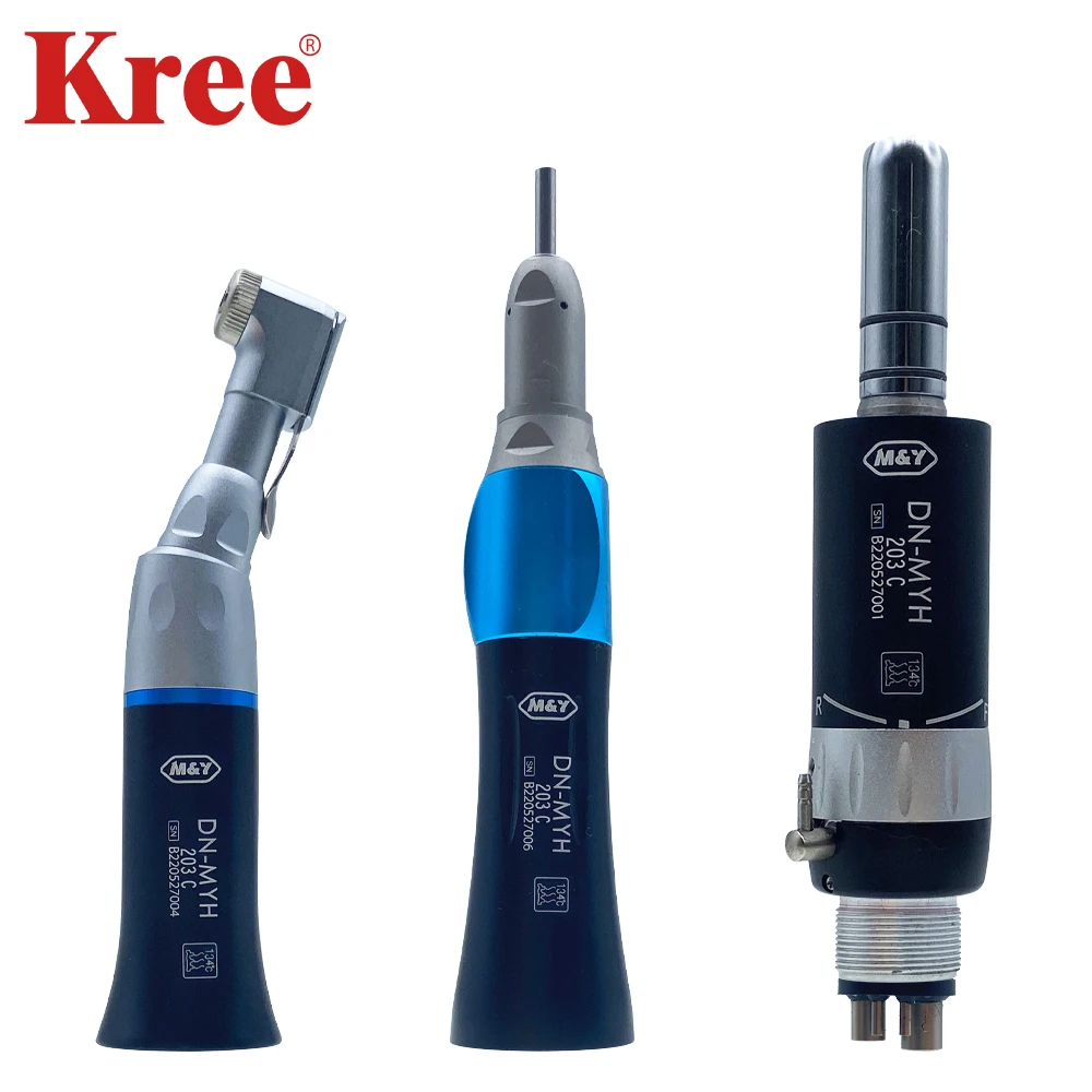

M&Y 4-Hole 2 hole Dental Low Speed Handpiece Kit Turbine straight nosecone contra angle handpiece 4/2 motor