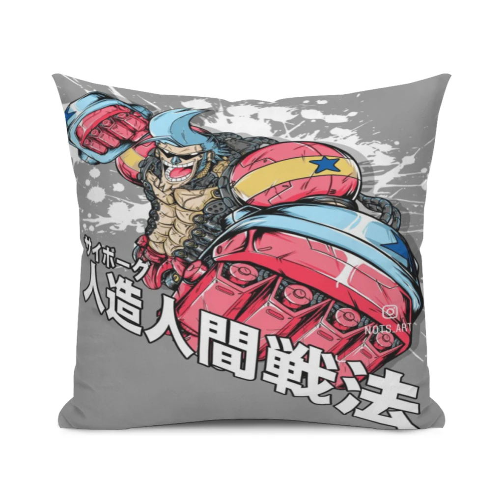 

Luffy-Straw-Hat-Pirate-printed-sofa-creative-square Cushion Cover Sofa Car Waist Throw Pillow Decoration-25x25~65x65CM