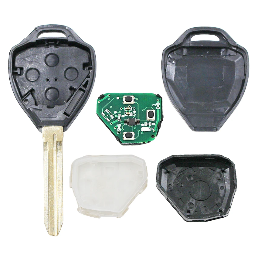 2/3 кнопочный телефон 433 МГц 4D67 чип TOY43 необработанное лезвие для Toyota RAV4 Corolla Camry 2006