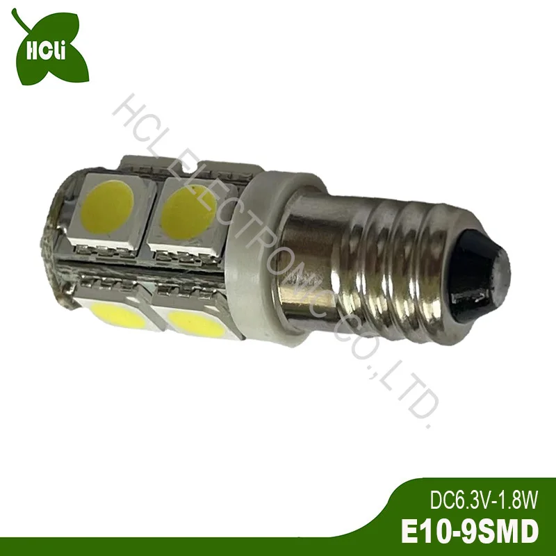 Высокое качество DC6.3V 12V 24V E10 BA9S BAX9S T4W T11 1815 1895 T10 W5W 194 168 клиновая светодиодная лампа