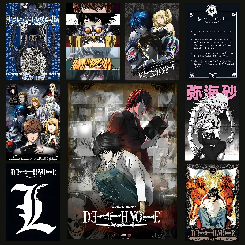 anime death Note Poster Wall Art Home Decor Room Decor Digital Painting ...