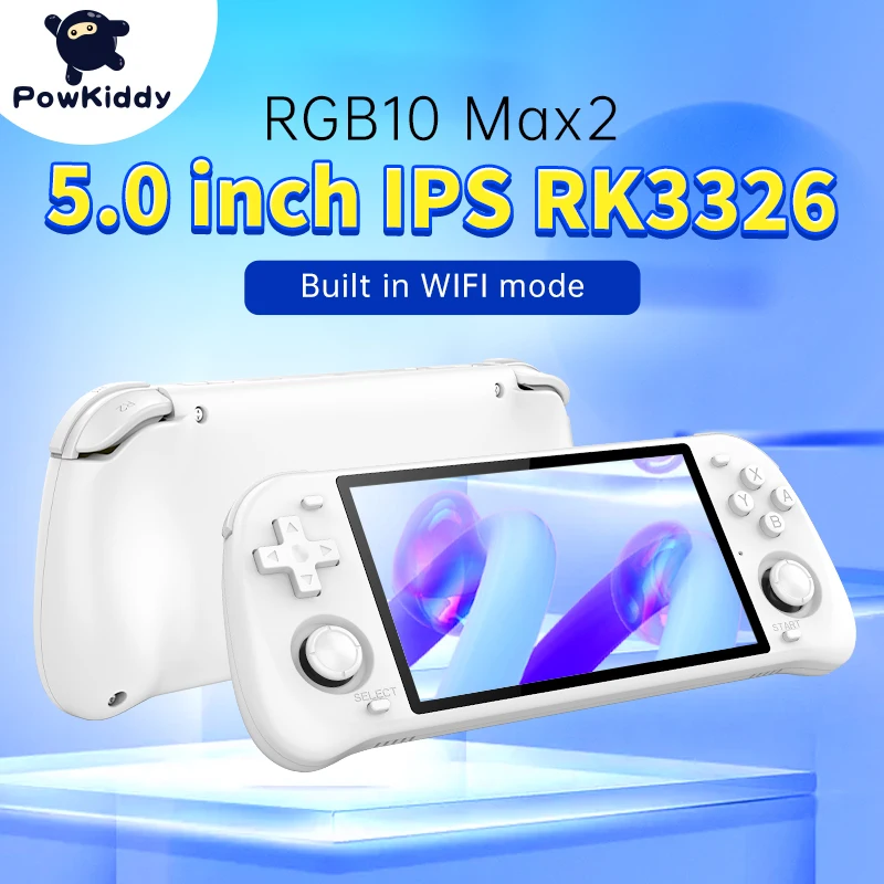 

Портативный игровой автомат POWKIDDY RGB10 Max2, 4,3-дюймовый IPS экран, ретро система открытого исходного кода RK3326, детские подарки