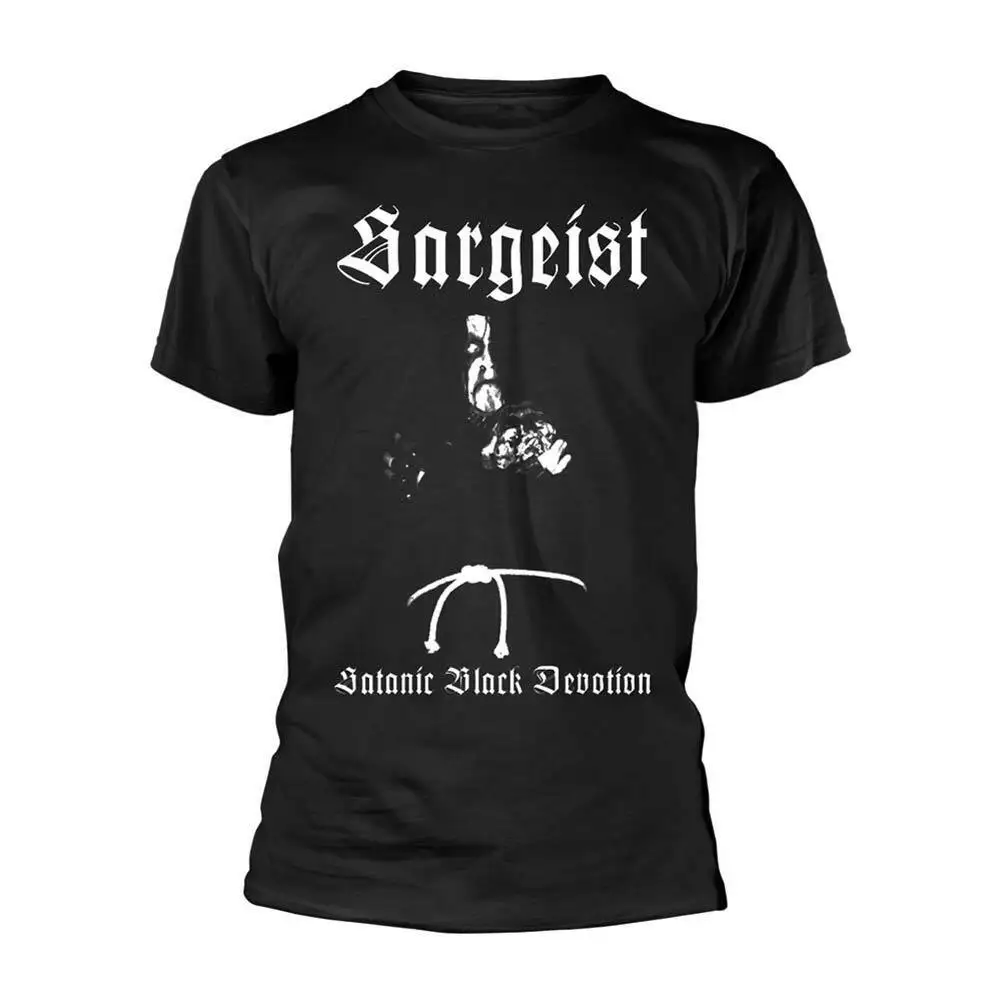 Мужская черная футболка Sargeist средней длины