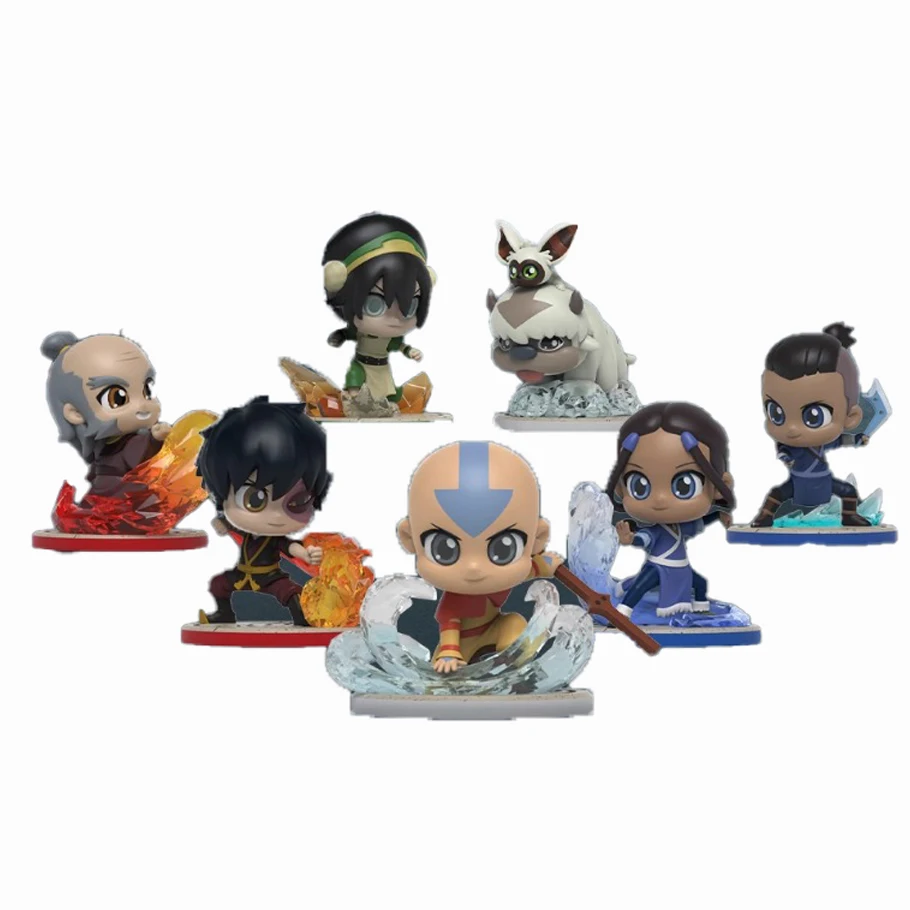 

В наличии оригинал, МОМО-Катара, Сокка, ирох, Zuko, Аватар, последняя модель AIRBENDER Q версии, коллекция художественной продукции, подарок