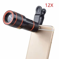 xiaomi supplier telephoto monocular lens telescope optical universal phone 8x 12x zoom phone camera lens with clip for phone