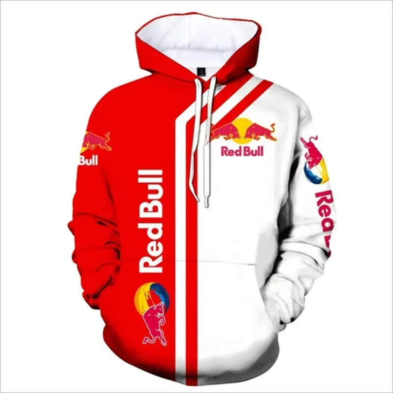 

Men's motorcycle hooded sweatshirt, hip-hop sportswear with racing logo, 3D printed uniform, autumn/winter 2023