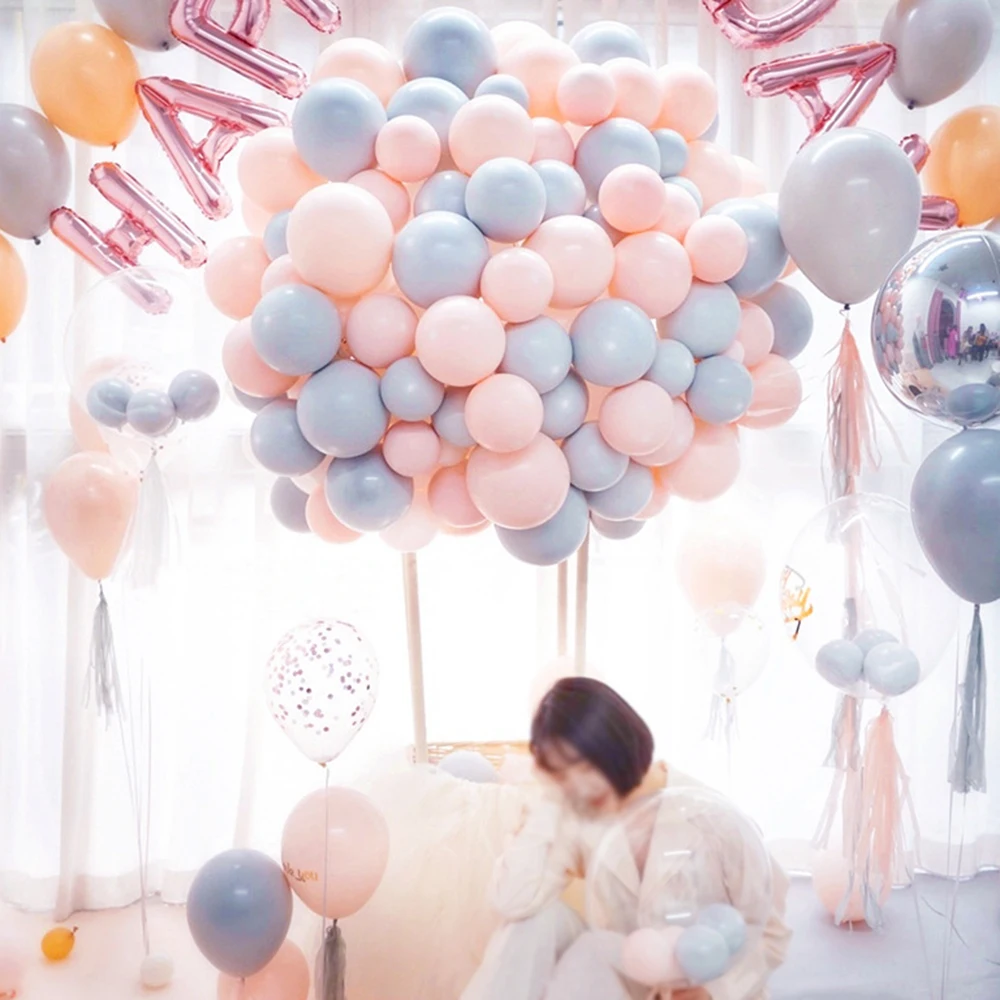 

10 шт. 5/10/12 дюймов пастельный латексный красочный воздушный шар на день рождения макарон розовый синий воздушный шар свадебный день рождения...