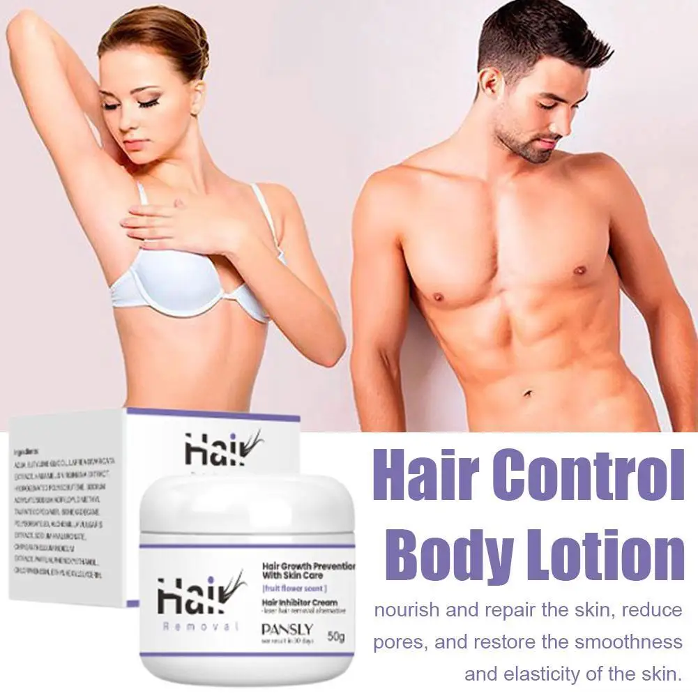 

50g Semi-permanent Hair Growth Removal Inhibitor Beard Bikini Legs Body Armpit Lotioin Painless Depilatory Hair And Smooth Skin