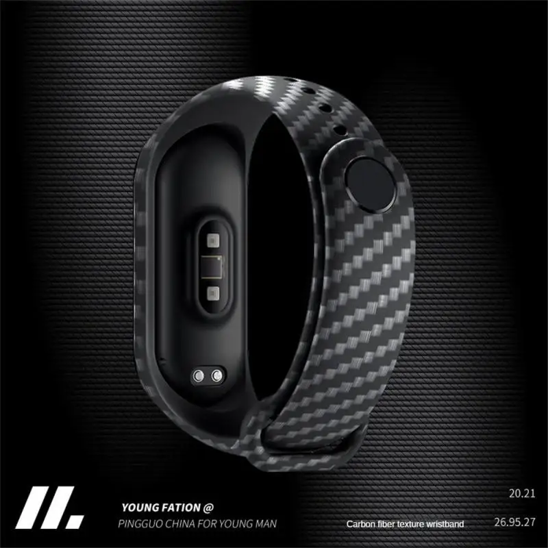

Sports Watch Wristband Lightweight For Wrist Carbon Fiber Print Wristband Wear-resistant And Tough Carbon Fiber Strap