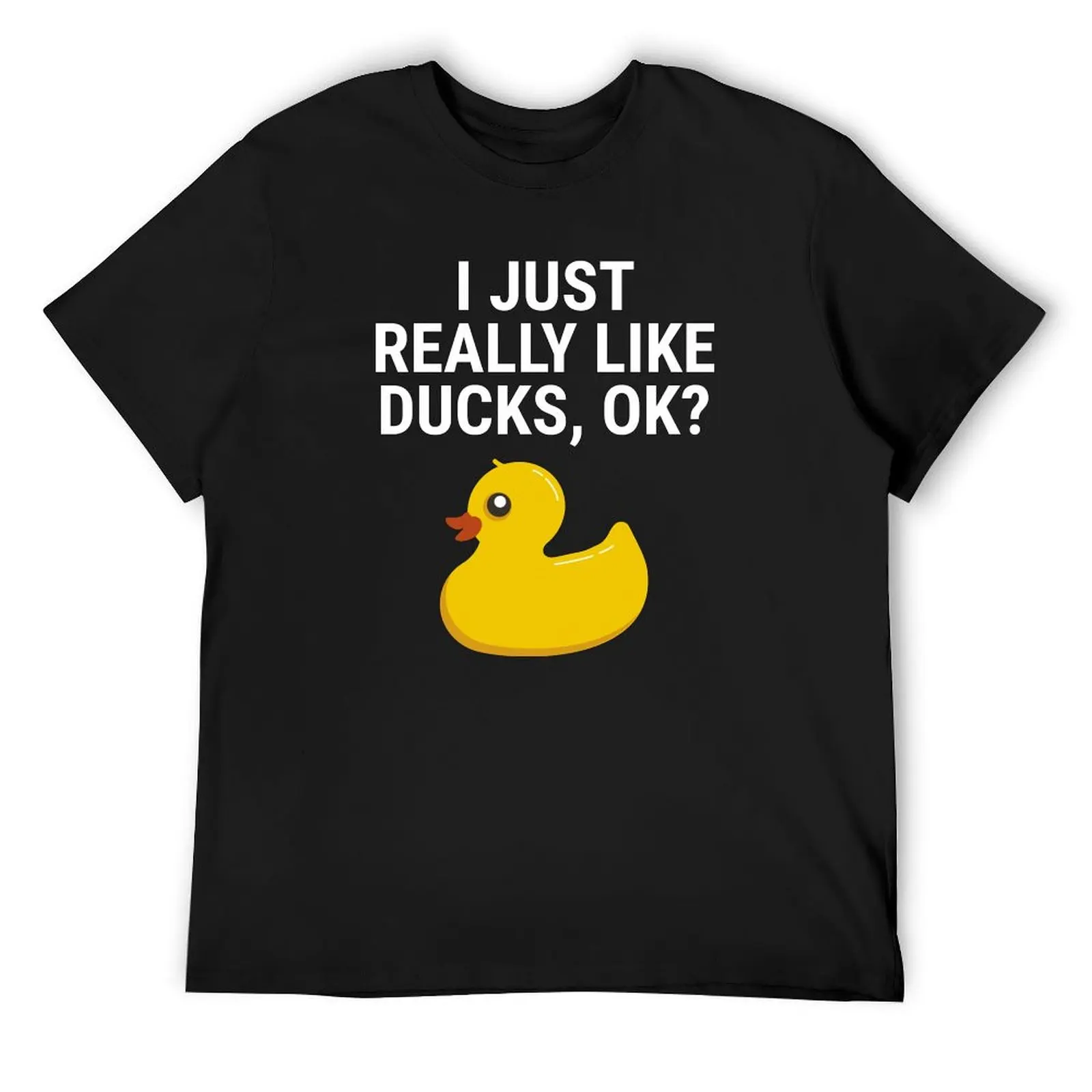 Футболка I Just Really Like Ducks Ok Rubber Duck синяя арховая простая мужская футболка нового
