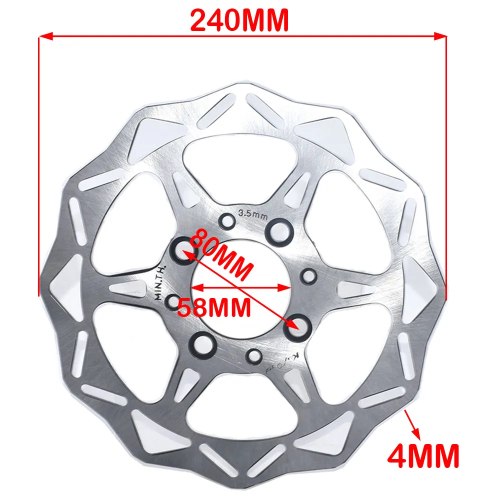 

Ротор Тормозной дисковой пластины 220 мм 240 мм для Kayo T2 для кроссового питбайка Используйте 4 монтажных отверстия Внутренний диаметр 58 мм