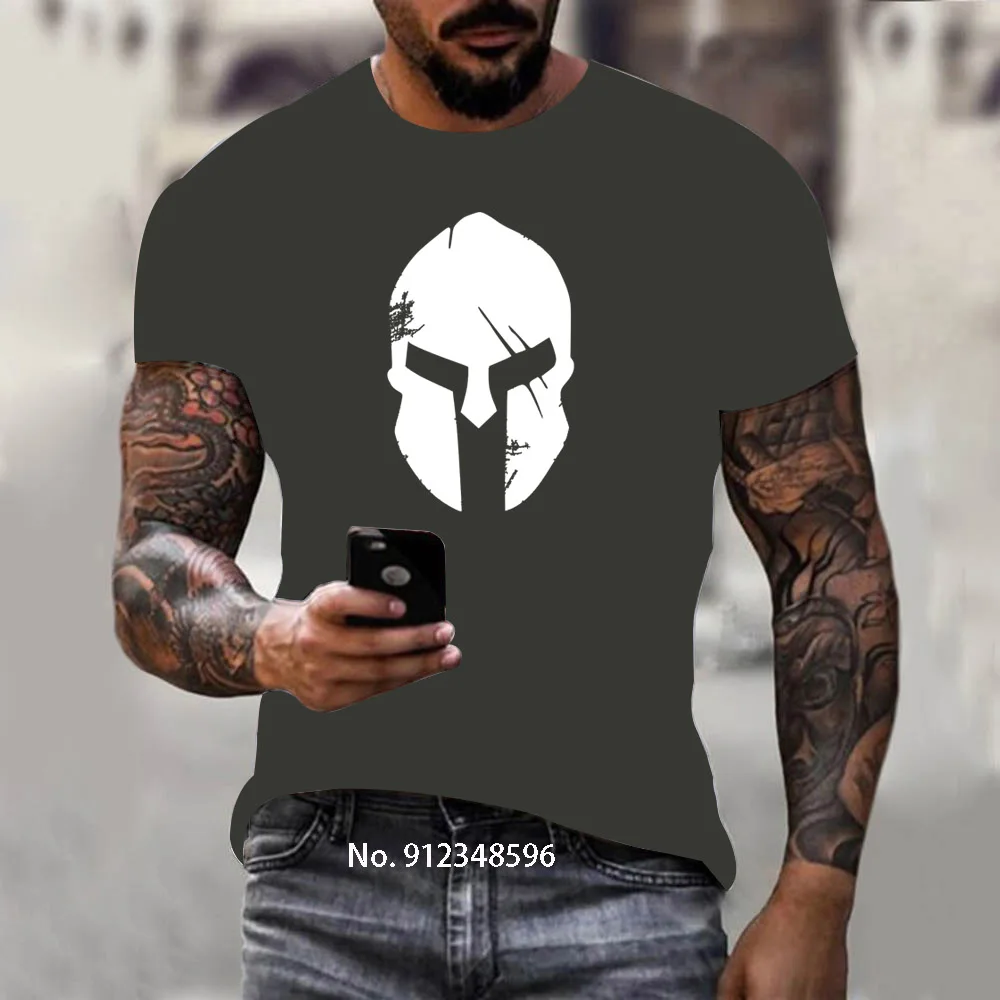 Новинка лета 2022 футболка с 3D принтом спартанцев для мужчин и женщин