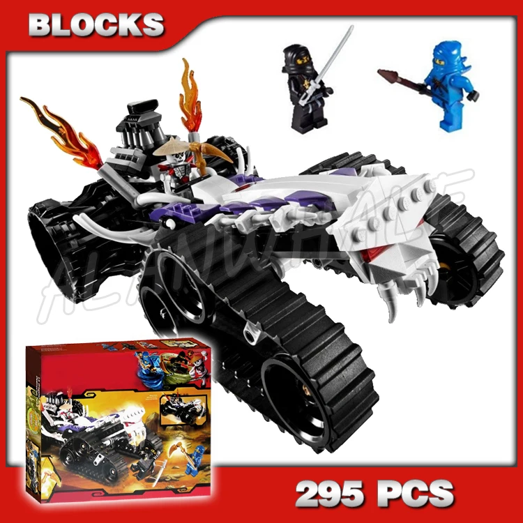 

295pcs Turbo Shredder Golden Scythe Silver sword 9732 Building Blocks Toys Spinjitzu Dojo Compatible with Model