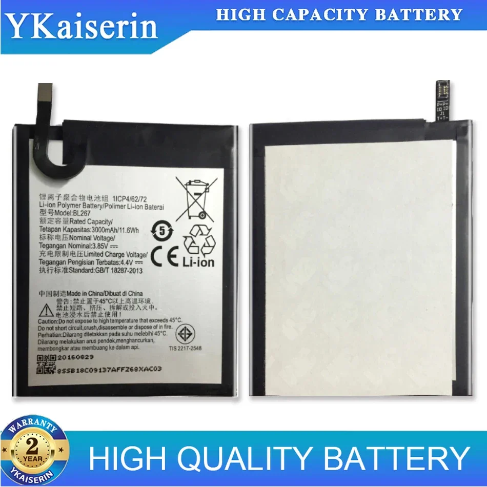 Сменный аккумулятор BL267 для сотового телефона Lenovo Vibe K6 BL 267 5 0 3000 мАч