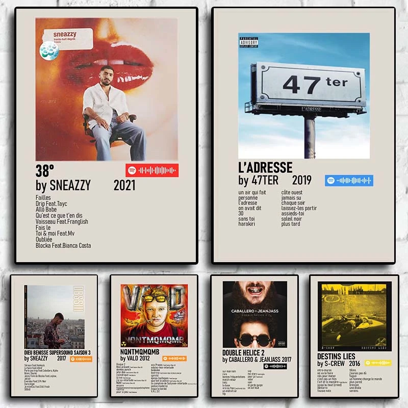 47Ter Sneazzy Vald Caballero Хип-Хоп Рок Плакат Печать На Холсте Современный Стиль Настенное