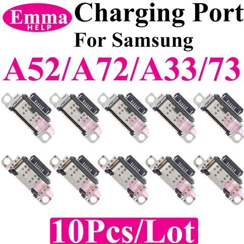 10 шт. оригинал Зарядный порт для Samsung A12 A21s A11 A01Core A02s A03s A04s A04e A10s A20s A30s A50s A70s A22 A32 5G A31 A21 A51 A71 A70 A50 A32 A52 A72 Разъем Micro USB серии A, разъем для зарядки, тип C, замена.