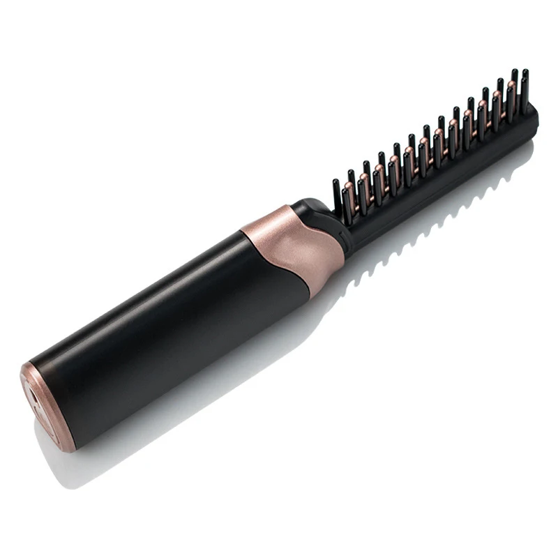 

Portable Wireless Hot Electric USB Rechargeable Hair Straightener Comb makawi Professional hair straightener