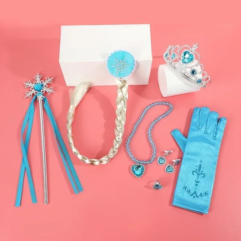 Принцесса для девочек аксессуары Эльзы костюмная фотография изысканные