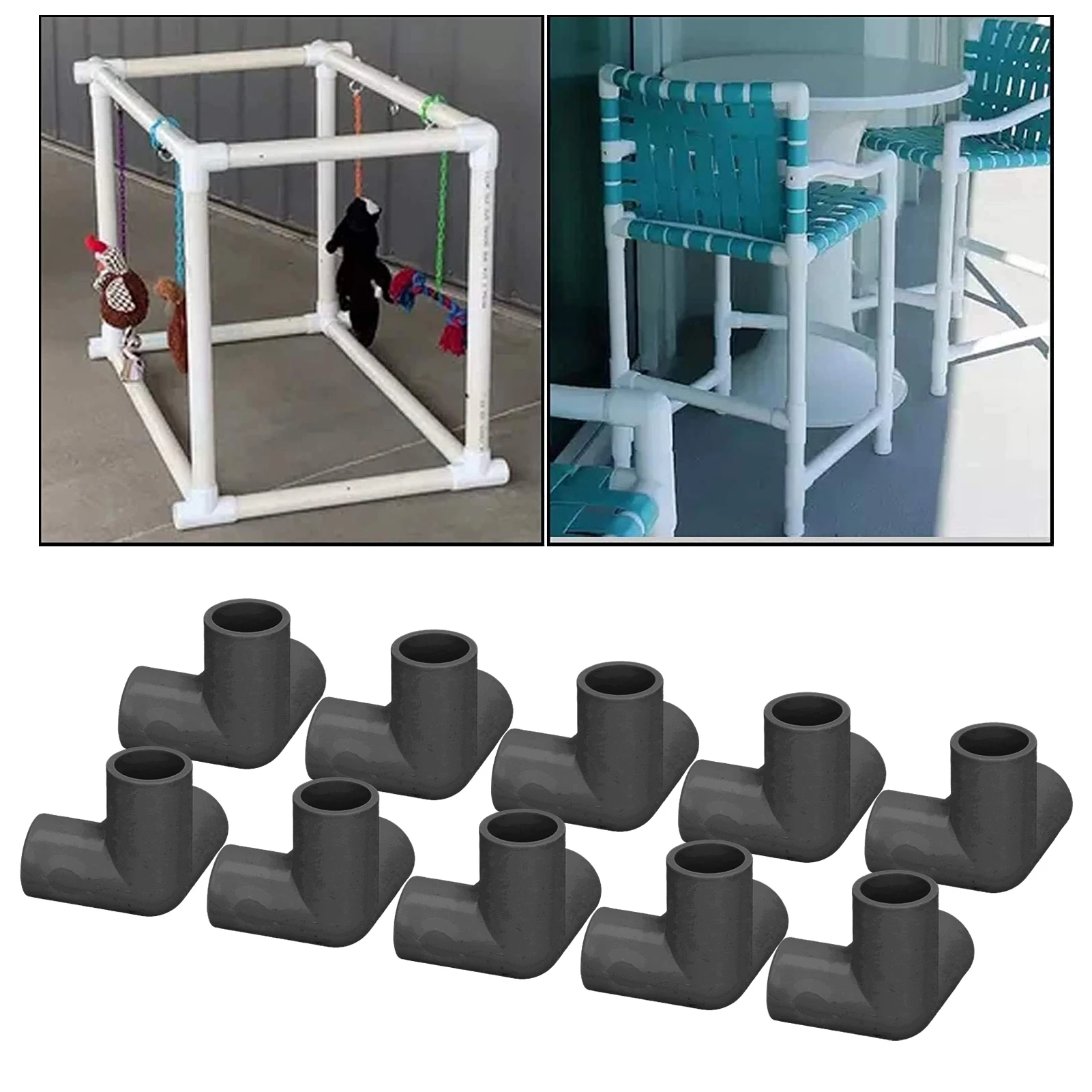 10 шт. 3-ходовые фитинги для труб ПВХ пластиковый тройник фитинг колено угловой